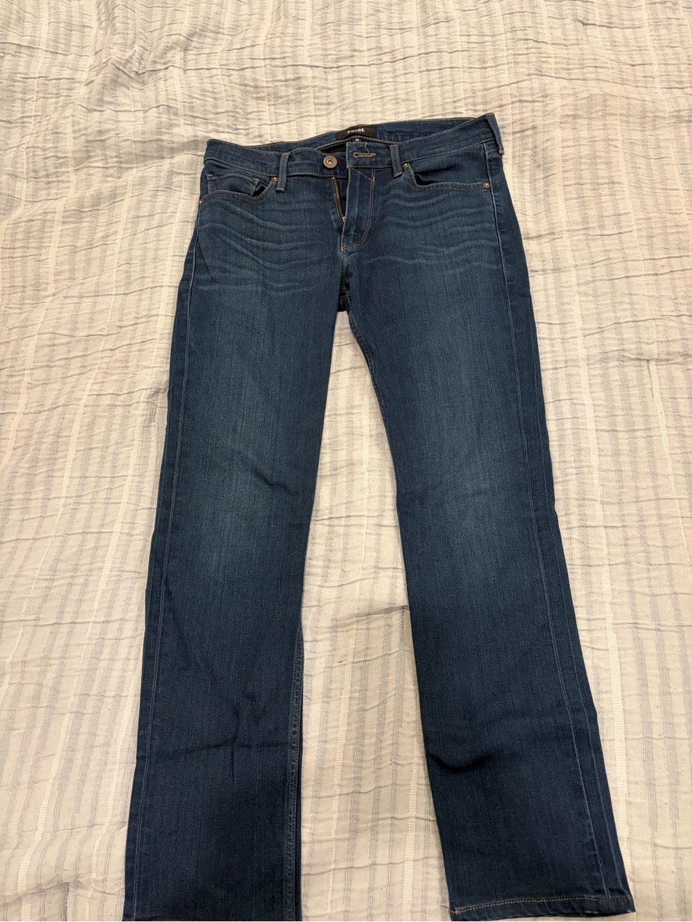 PAIGE Men's Navy Straight-Leg Jeans